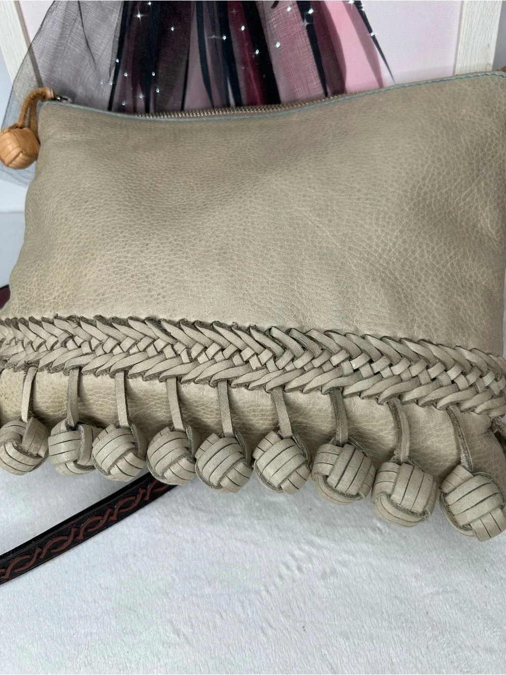 Rare- Consuela Paloma Fiesta Pebbled Leather Crossbody